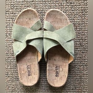 Genuine suede slide sandal by Earth